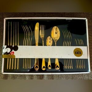 Gold Disney 24 Piece Flatware Set